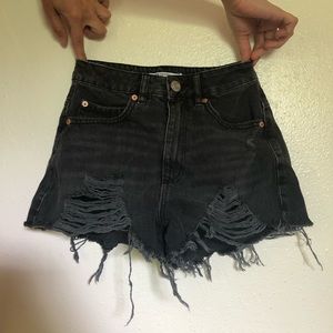 Garage Black Cut Off Shorts
